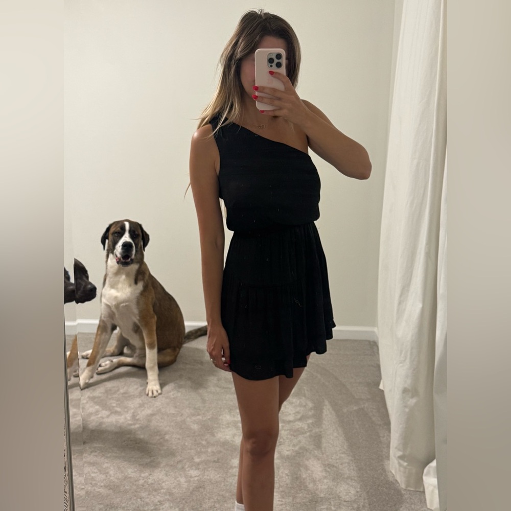 NWOT BB Dakota Black One-Shoulder Dress